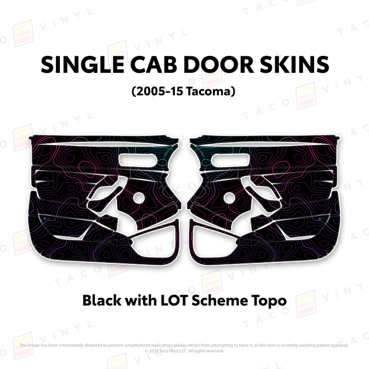 Taco Vinyl Single Cab Door Skins for Tacoma (2005-2015)