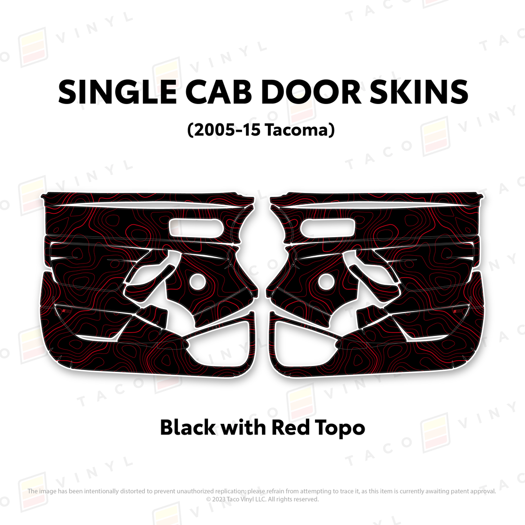 Taco Vinyl Single Cab Door Skins for Tacoma (2005-2015)