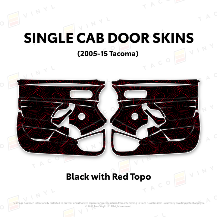 Taco Vinyl Single Cab Door Skins for Tacoma (2005-2015)