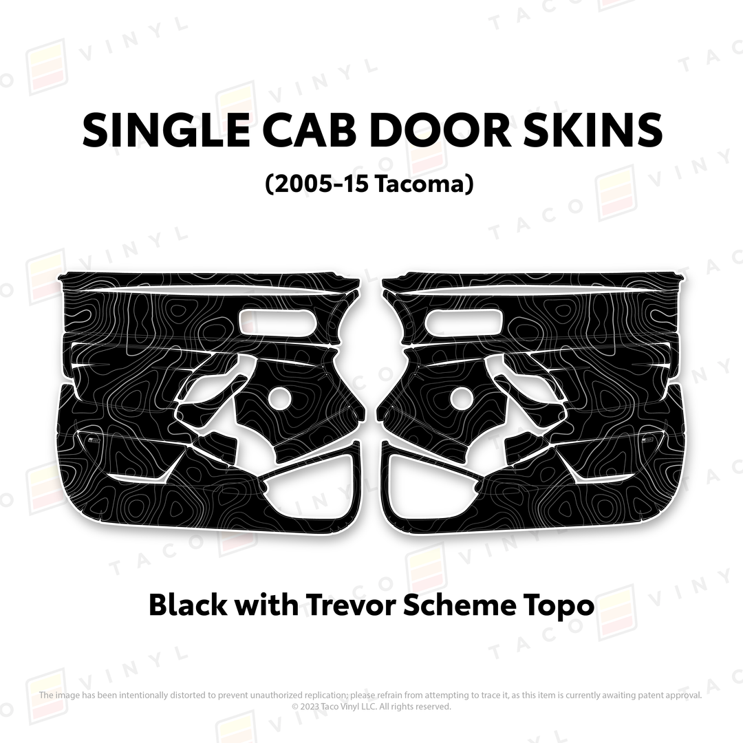 Taco Vinyl Single Cab Door Skins for Tacoma (2005-2015)