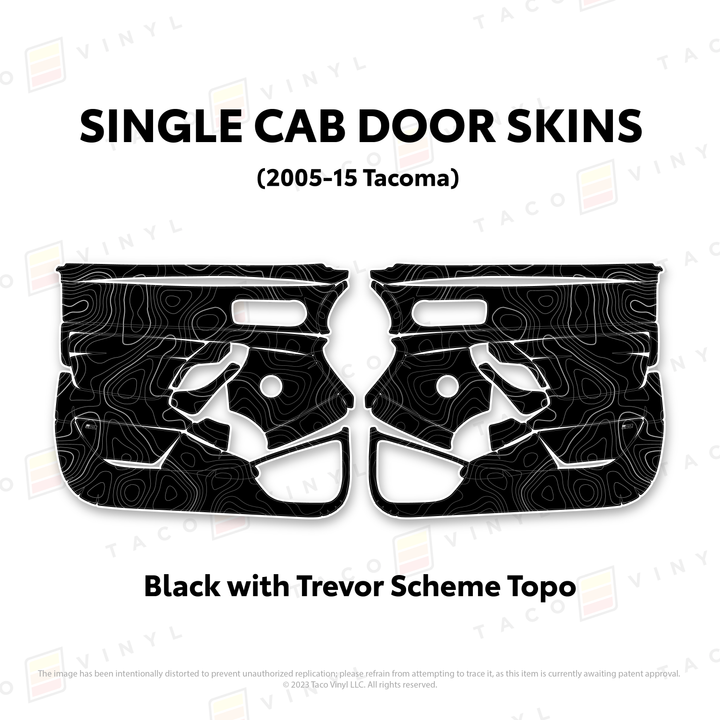 Taco Vinyl Single Cab Door Skins for Tacoma (2005-2015)