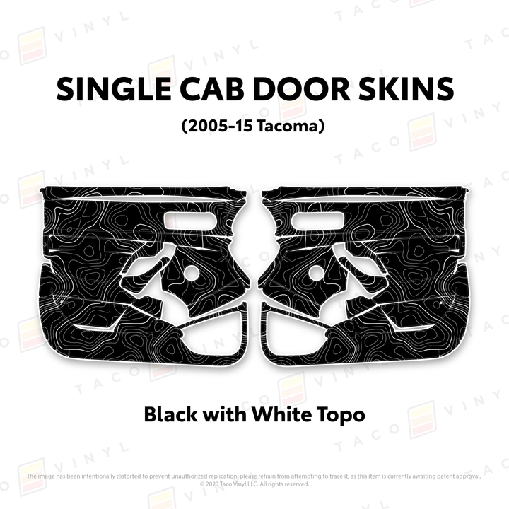 Taco Vinyl Single Cab Door Skins for Tacoma (2005-2015)