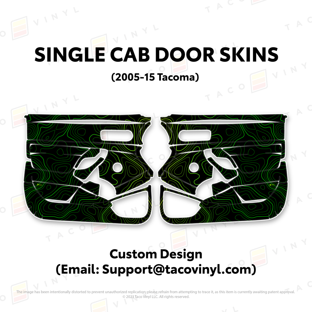 Taco Vinyl Single Cab Door Skins for Tacoma (2005-2015)