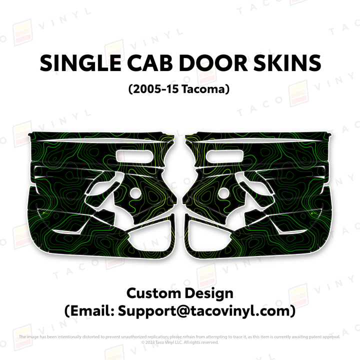 Taco Vinyl Single Cab Door Skins for Tacoma (2005-2015)