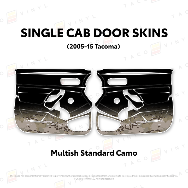 Taco Vinyl Single Cab Door Skins for Tacoma (2005-2015)
