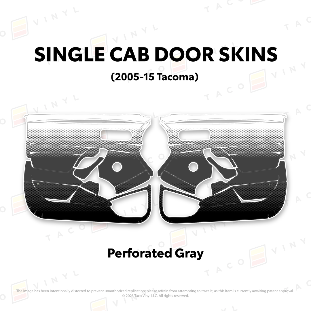 Taco Vinyl Single Cab Door Skins for Tacoma (2005-2015)