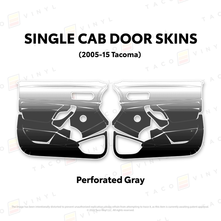 Taco Vinyl Single Cab Door Skins for Tacoma (2005-2015)