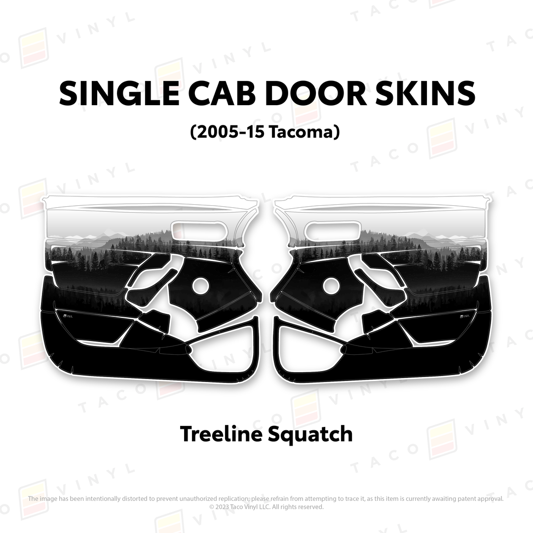 Taco Vinyl Single Cab Door Skins for Tacoma (2005-2015)