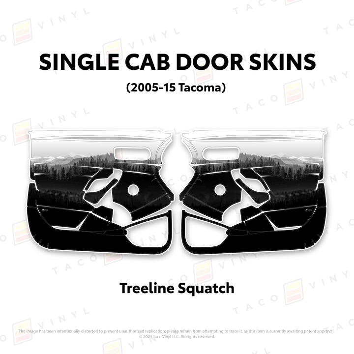 Taco Vinyl Single Cab Door Skins for Tacoma (2005-2015)