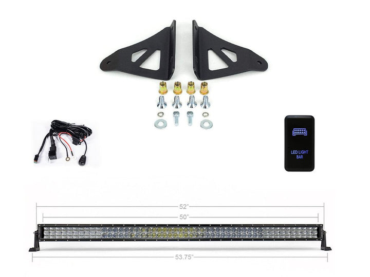 Cali Raised LED 52" Curved LED Light Bar Roof Brackets Kit For Tacoma (2005-2023)