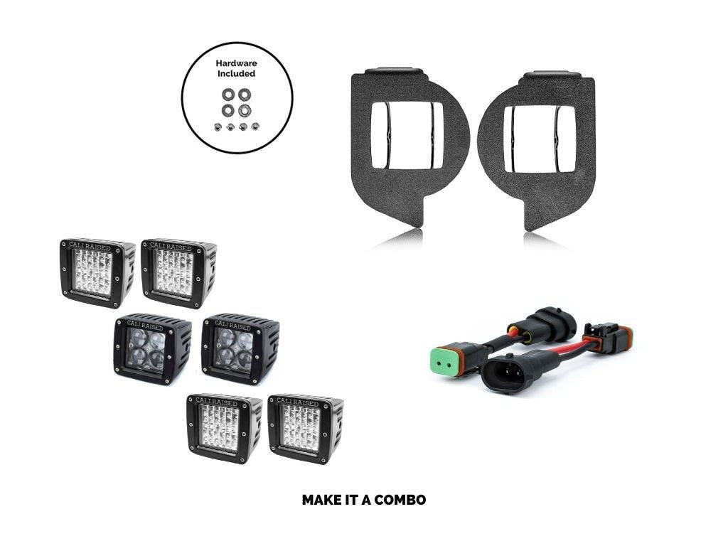 Cali Raised LED LED Fog Light Pod Replacements Brackets Kit 4Runner (2010-2024)
