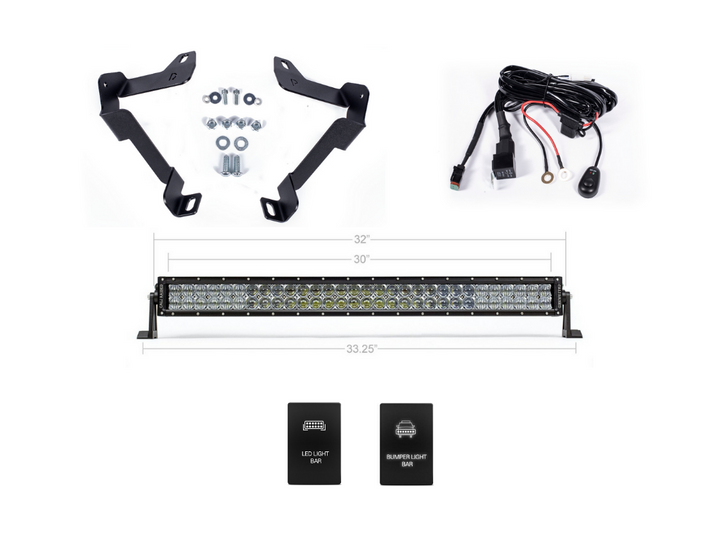Cali Raised LED 32" Lower Bumper Hidden LED Light Bar Brackets Kit for Tundra (2014-2021)