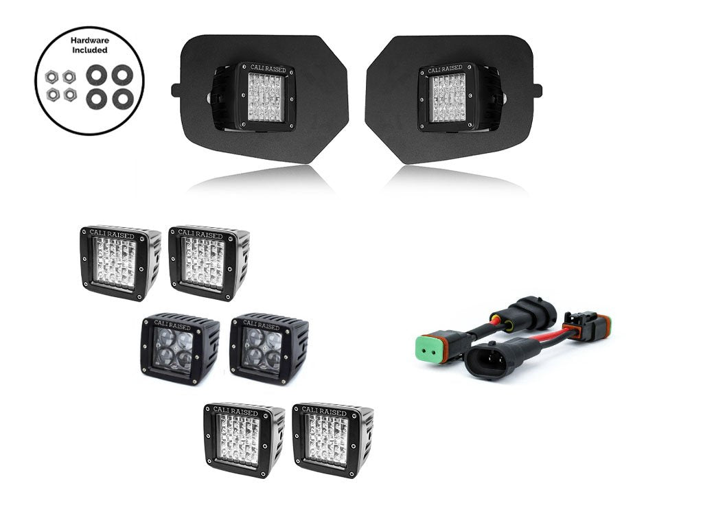 Cali Raised LED Fog Light Pod Replacements Brackets Kit for Tacoma (2016-2023)