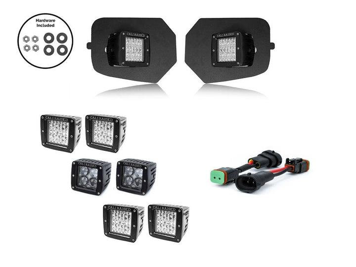 Cali Raised LED Fog Light Pod Replacements Brackets Kit for Tacoma (2016-2023)