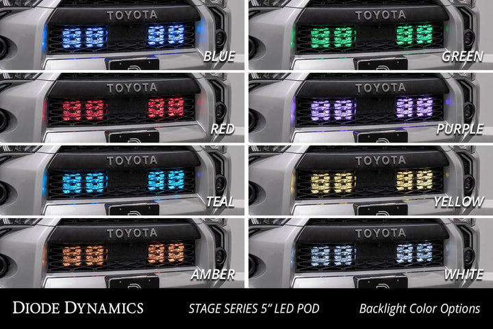 Diode Dynamics SS5 Stealth Grille LED Pod Kit for 4Runner (2014-2024)