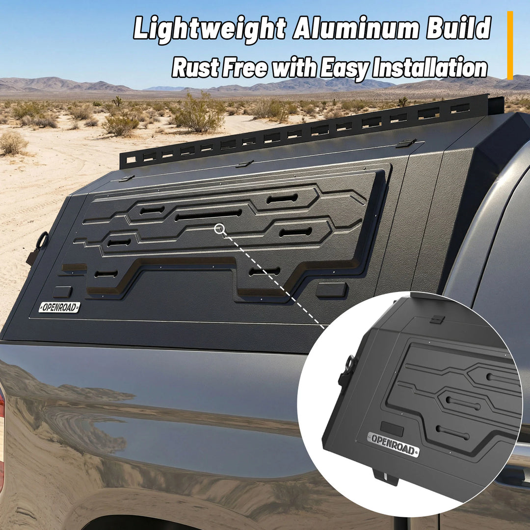 OPENROAD Aluminum Truck Cap for Tundra (2014-2021) – 5.5ft Bed