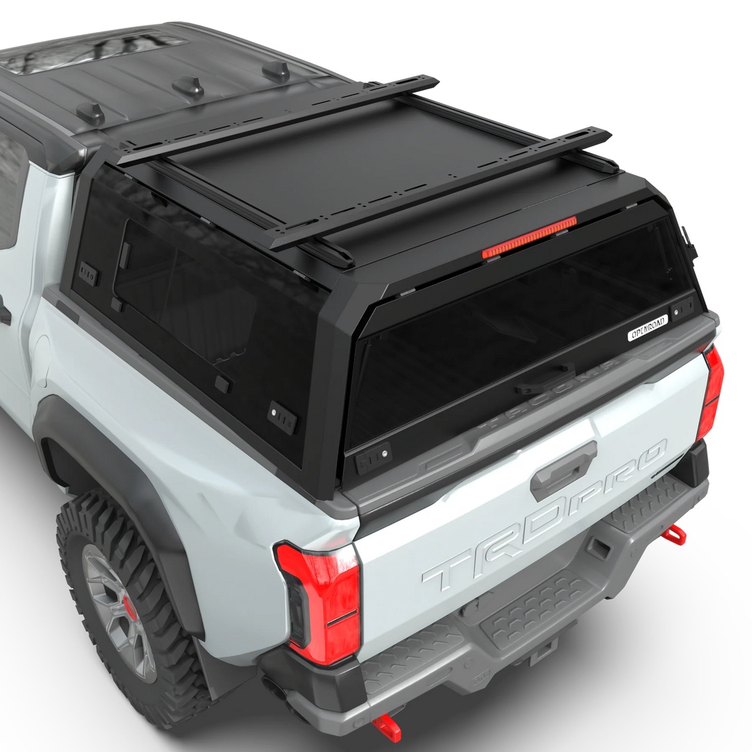 OPENROAD Truck Cap Sliding Glass Roof Rack Crossbars for Tacoma (2016+)