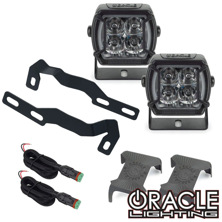 ORACLE Lighting 2016-2023 Toyota Tacoma (3rd Gen) A-Pillar Hood Mount Brackets w/ VEGA™ Series 4 Spotlights