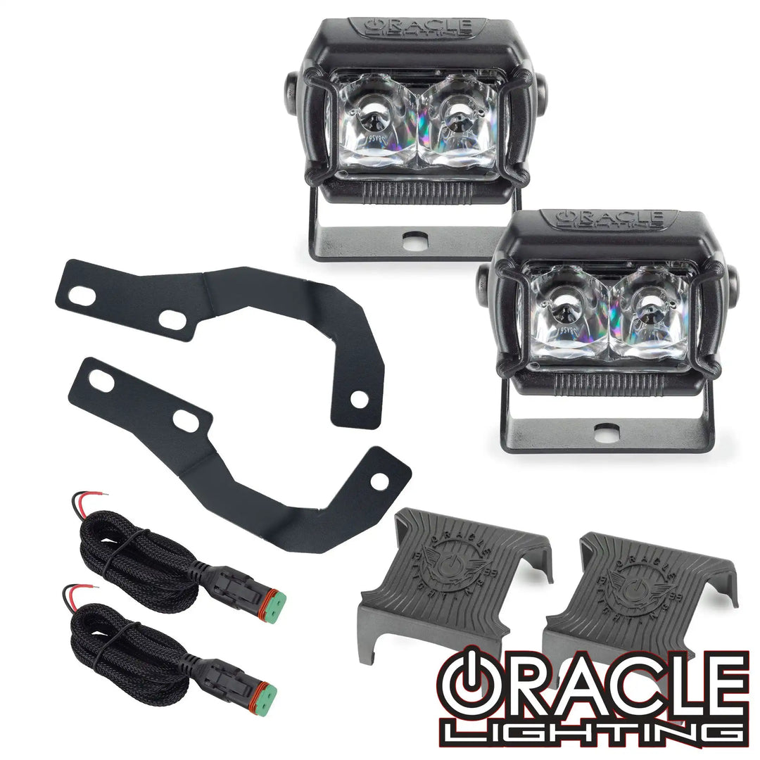 ORACLE Lighting 2010-2023 Toyota 4Runner (5th Gen) A-Pillar Hood Mount Brackets w/ VEGA™ Series 2 Spotlights