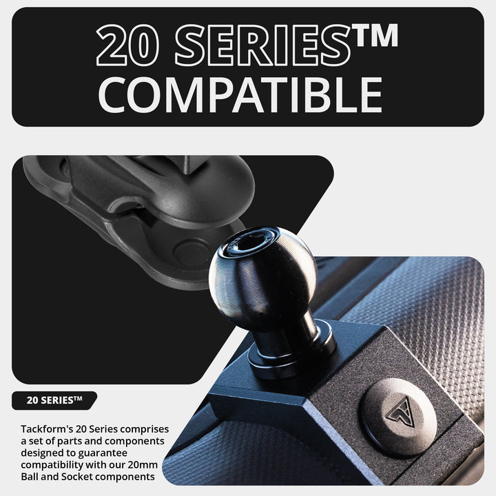 LINK™ 2-in-1 CB Microphone/Radio Mount With Top Dash Clip | 2" Arm | 2021-2026 Ford Bronco | 6th Generation | (NOT FOR LEATHERETTE STITCHED DASH)