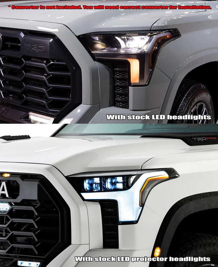 Alpharex NOVA-Series LED Projector Headlights Black for Tundra/Sequoia (2022+)