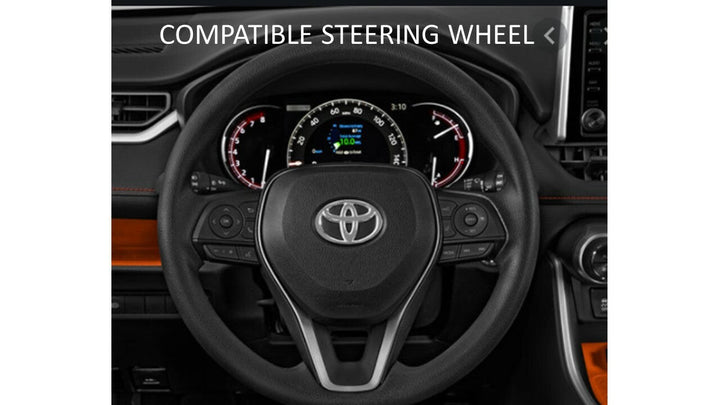 Steering Wheel Emblem Overlay (Select Toyota Models) - WHITE - AJT DESIGN