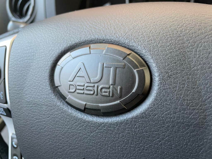 Steering Wheel Emblem Overlay (Select Toyota Models) - WHITE - AJT DESIGN