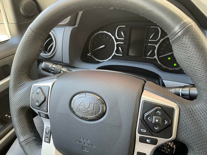Steering Wheel Emblem Overlay (Select Toyota Models) - BLACK - AJT DESIGN