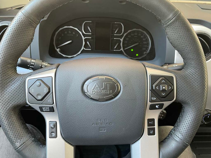 Steering Wheel Emblem Overlay (Select Toyota Models) - CEMENT - AJT DESIGN