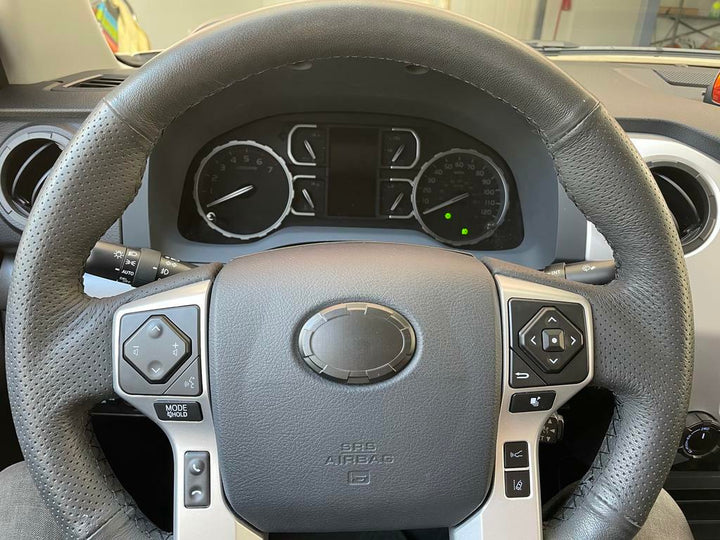 Steering Wheel Emblem Overlay (Select Toyota Models) - BLACK - BLANK