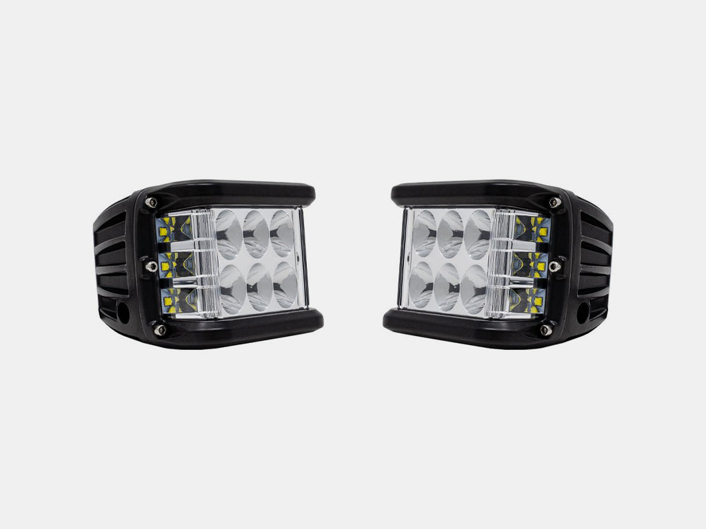 Cali Raised LED Low Profile Ditch Light Brackets Kit For Tacoma (2016-2023)