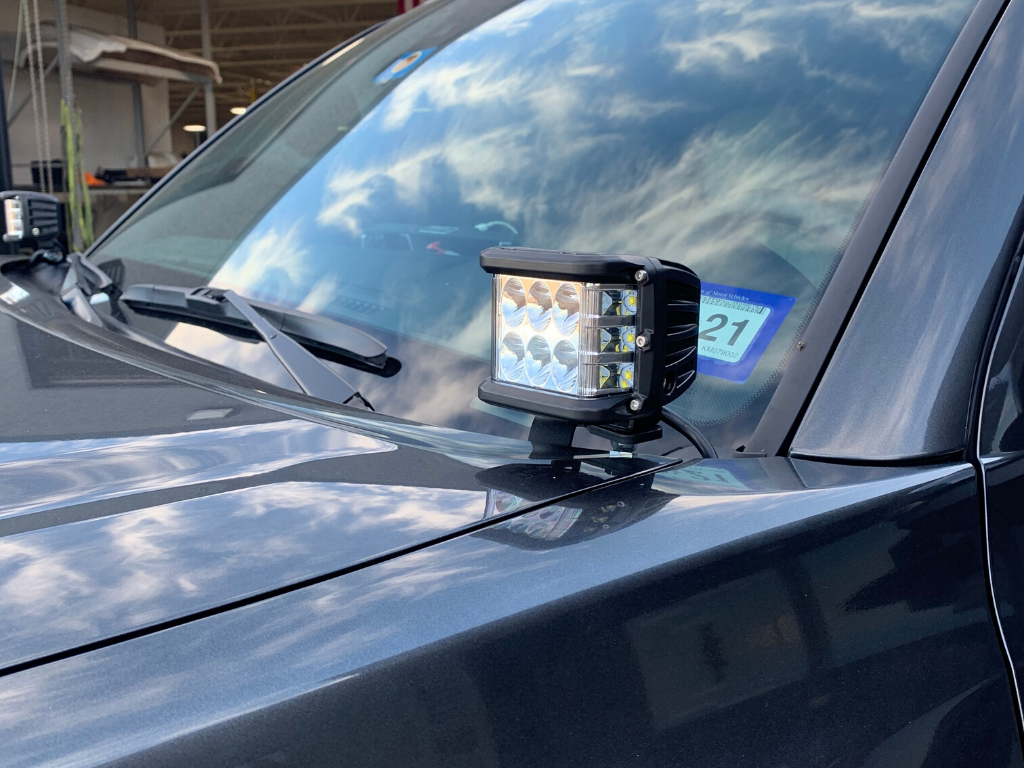 Cali Raised LED Low Profile Ditch Light Brackets Kit For Tacoma (2016-2023)