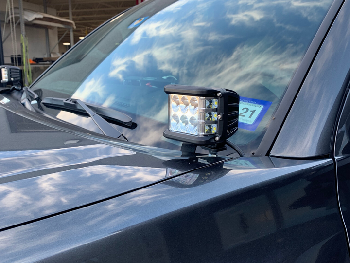 Cali Raised LED Low Profile Ditch Light Brackets Kit For Tacoma (2016-2023)