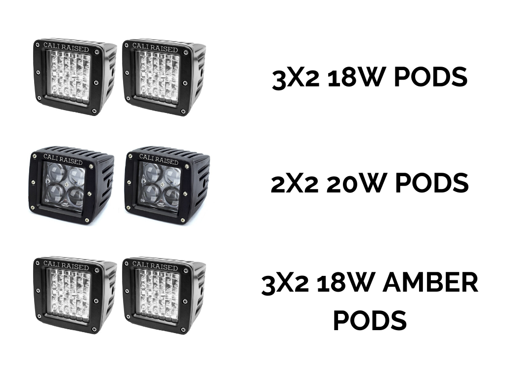 Cali Raised LED Bed Rail LED Pod Brackets Kit For Toyota Truck