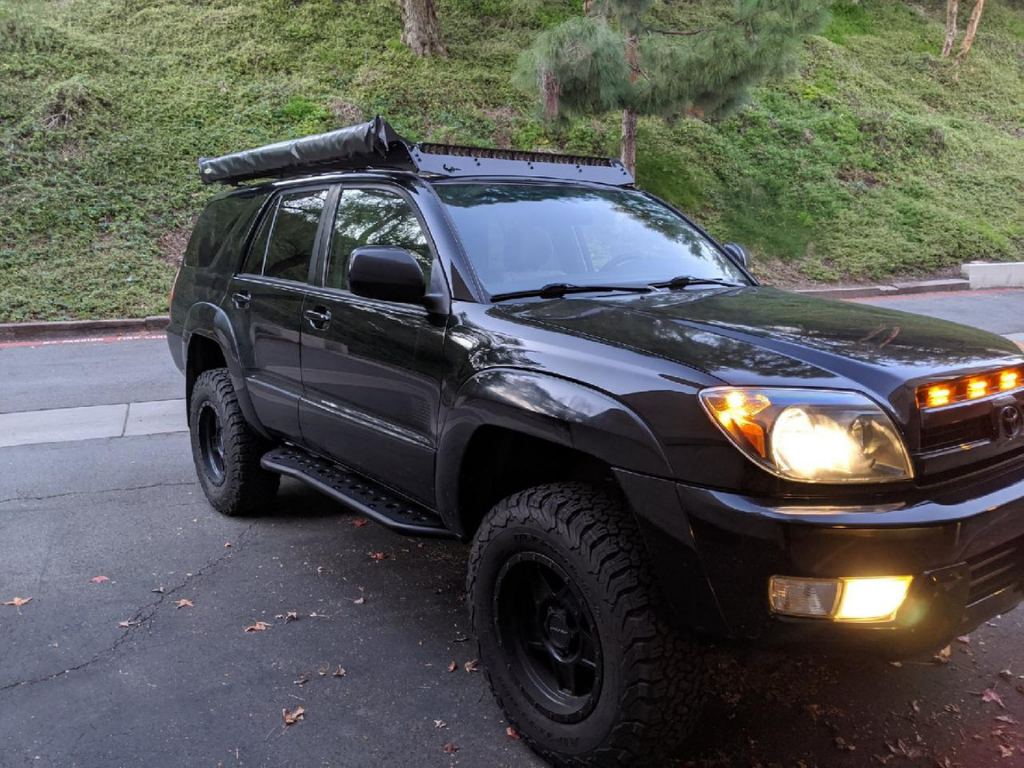 Cali Raised LED Step Edition Bolt On Rock Sliders for 4Runner (2003-2009)