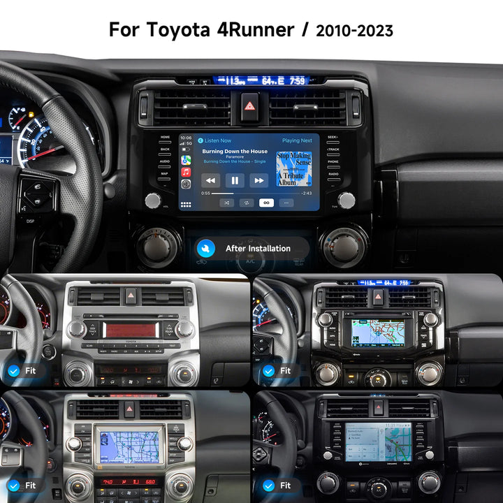 Dasaita Android13 Car Stereo Black Wireless Carplay & Android Auto Car Radio | Qualcomm 665 | 9" QLED Screen | Wifi+4G LTE |6G/8G+64G/256G | DTS Head Unit | Optical Output for 4Runner (2010-2023)
