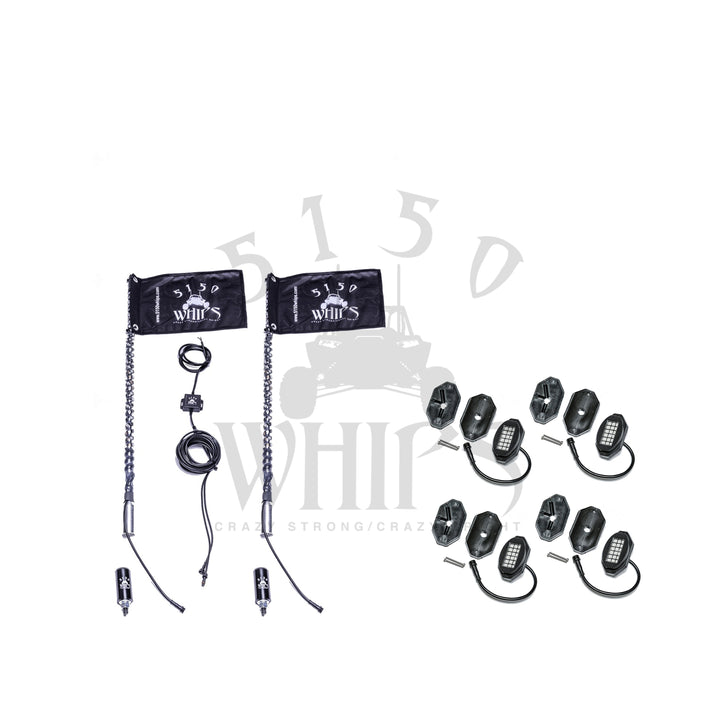 5150 187 Whips and Rock Light Combo Kit