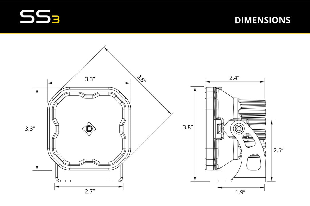 Diode Dynamics SS3 White Sport LED Pod (pair)