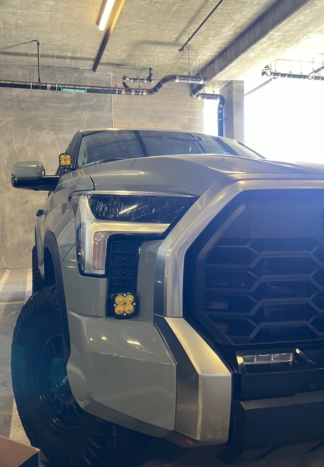 Baja 686 Industries LLC Led vent cover (ASA Matte Black) Baja Designs Squadron for Tundra (2022+)