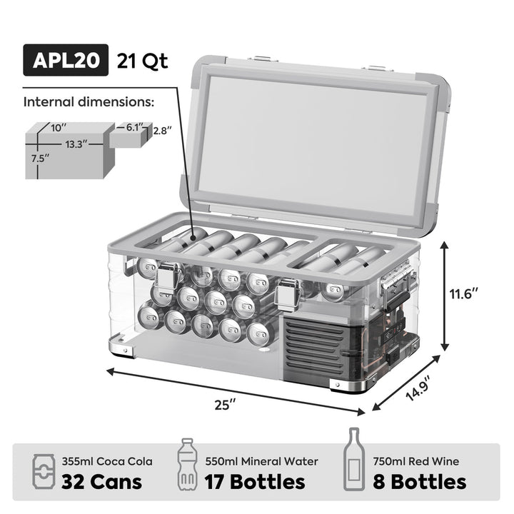 ICECO APL20 Light Duty Aluminum Freezer Single Zone 20 LT