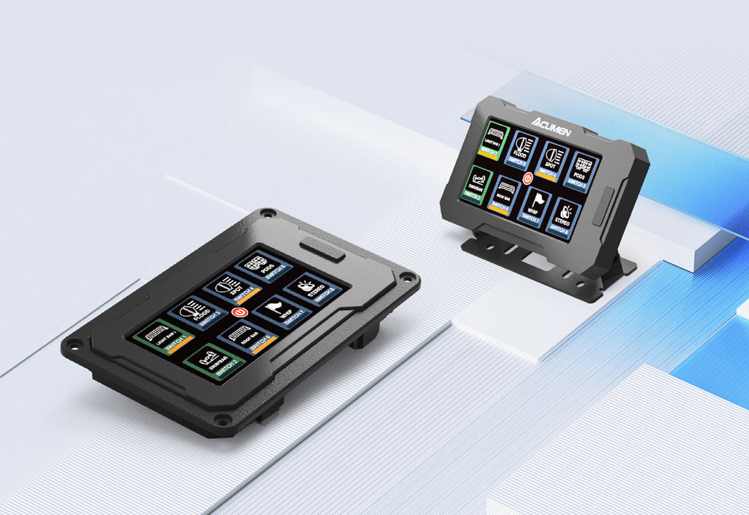 Acumen Camera The Legend Panel with 4.3-inch Touchscreen for 8-Gang in-Car Power Switch Box