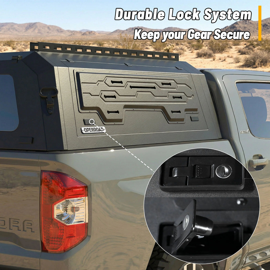 OPENROAD Aluminum Truck Cap for Tundra (2014-2021) – 5.5ft Bed