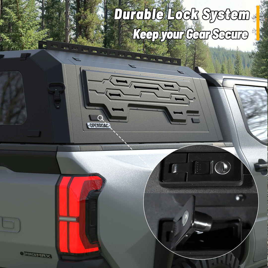 OPENROAD Aluminum Truck Cap for Tacoma (2024+) - 5ft Bed