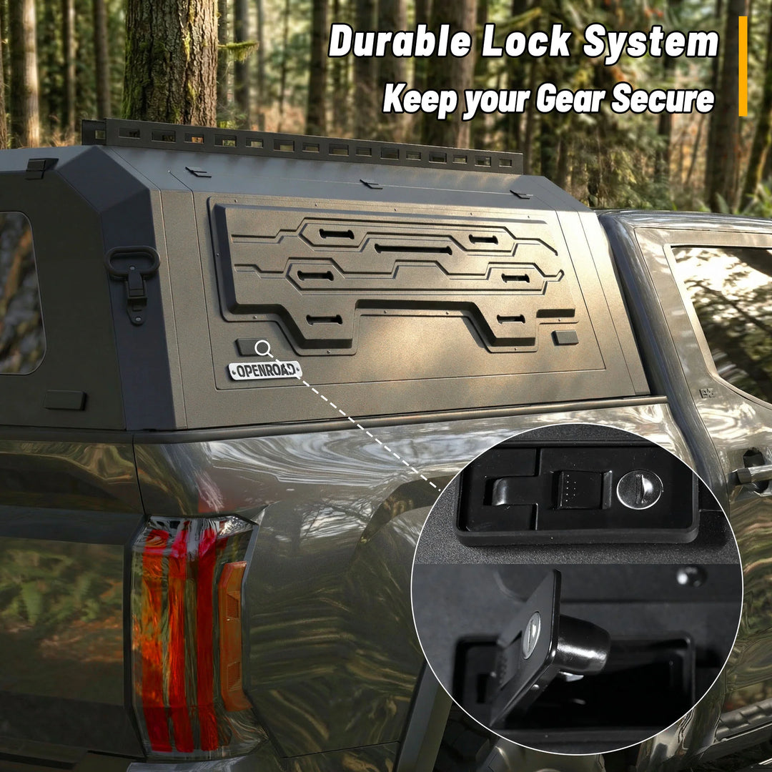 OPENROAD Aluminum Truck Cap foR Tundra (2022+) – 5.5ft Bed
