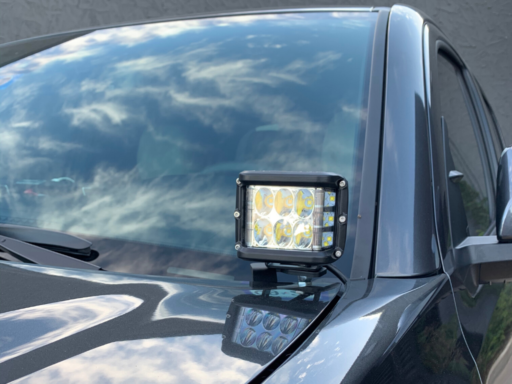 Cali Raised LED Low Profile Ditch Light Brackets Kit For Tacoma (2016-2023)