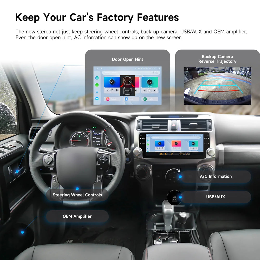 Dasaita 10.25" Silver Android Head Unit for 4Runner (2010-2023)