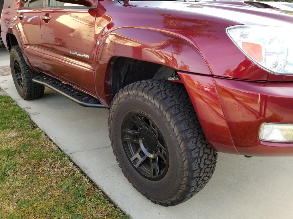 Cali Raised LED Step Edition Bolt On Rock Sliders for 4Runner (2003-2009)