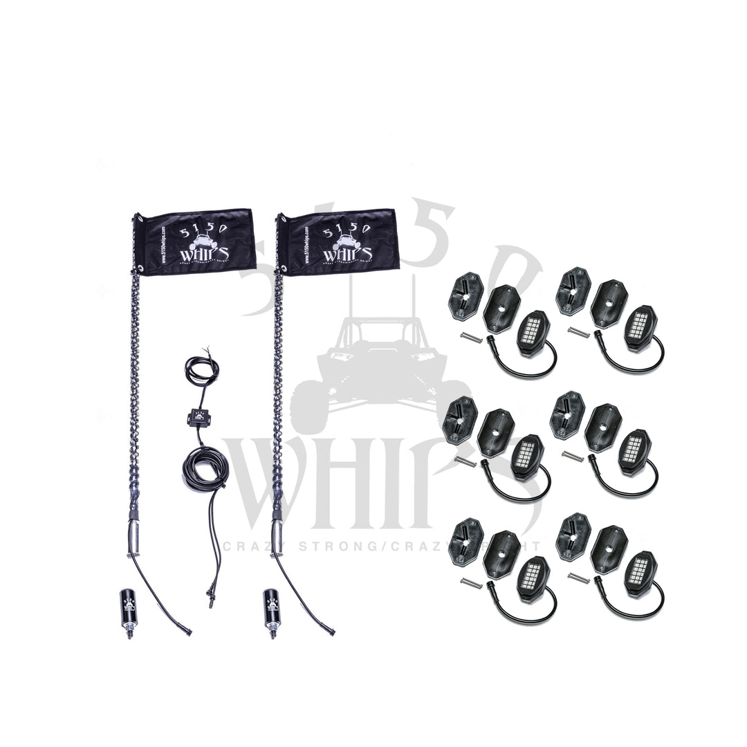 5150 187 Whips and Rock Light Combo Kit