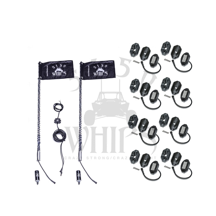 5150 187 Whips and Rock Light Combo Kit