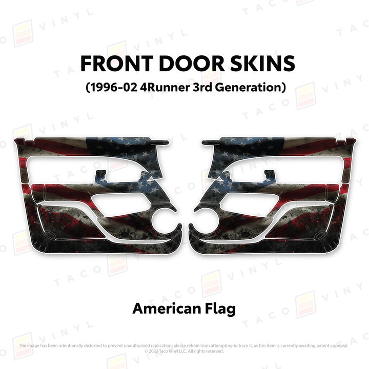 Taco Vinyl Protective Vinyl Door Skins for 4Runner (1996-2002)
